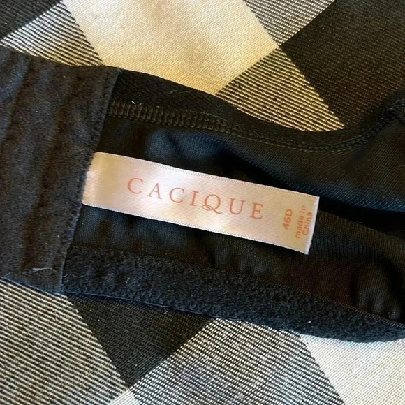 CACIQUE 46D lightly lined balconette bra black - Picture 5 of 6